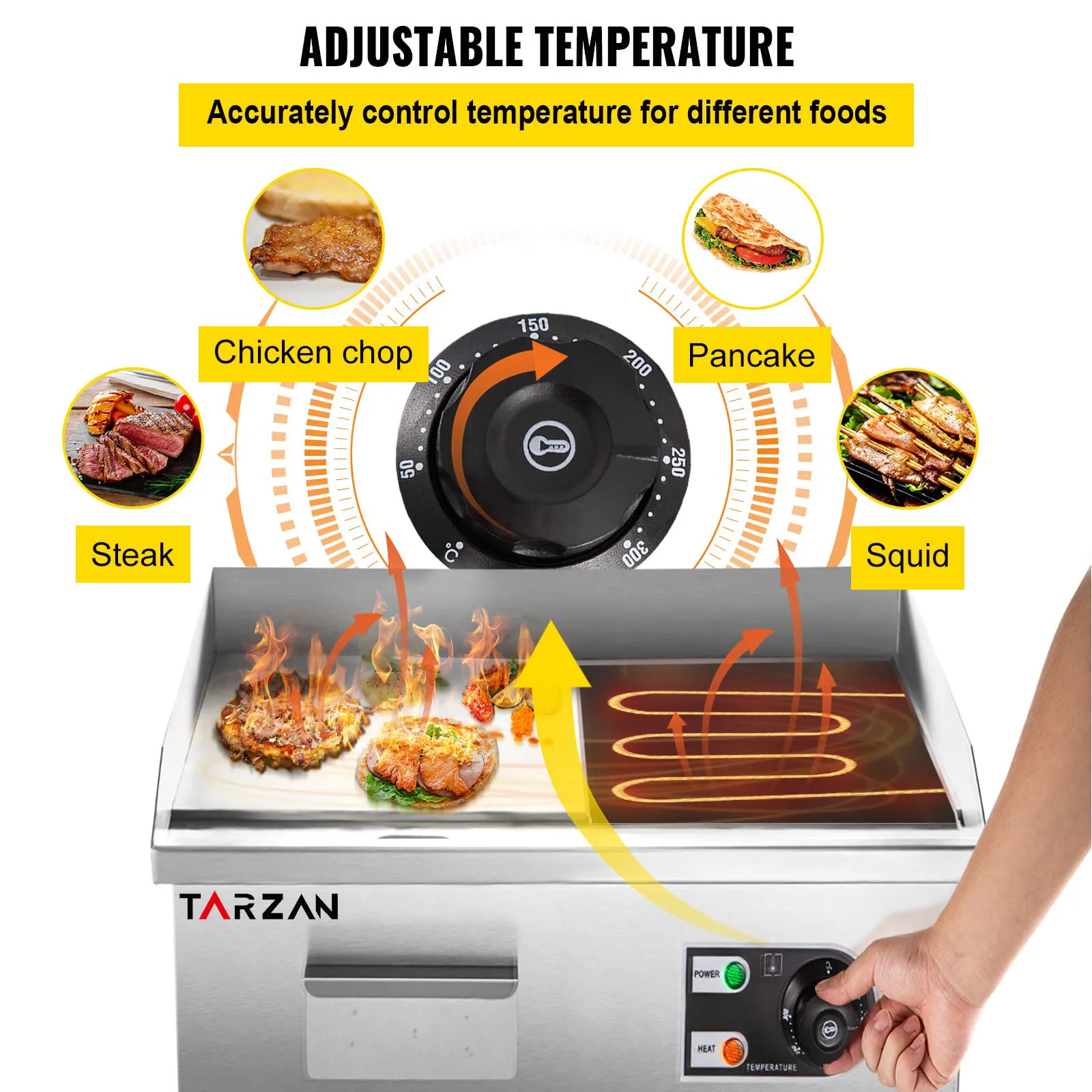 TARZAN Industrial Hotel Fast Food Restaurant Commercial Kitchen Equipment  Griddle Series manufacture