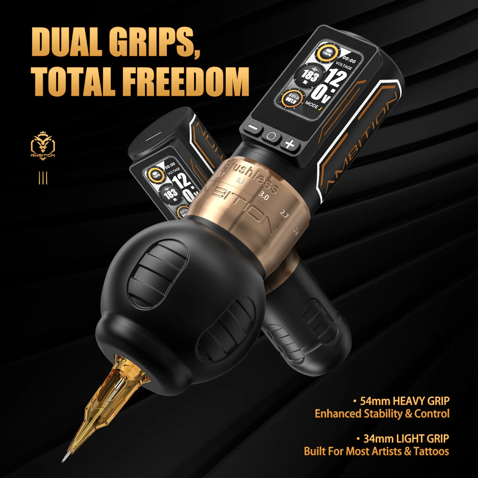 Ambition Ninja Max 280 Wireless Tattoo Pen - Adjustable Stroke