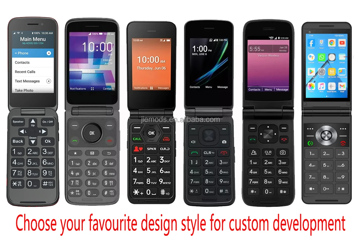 Odm 4g T9 Keypad Android Flip Phone 2.8 Inch Touch Screen Dual Camera Button Flip Phone Android 4g