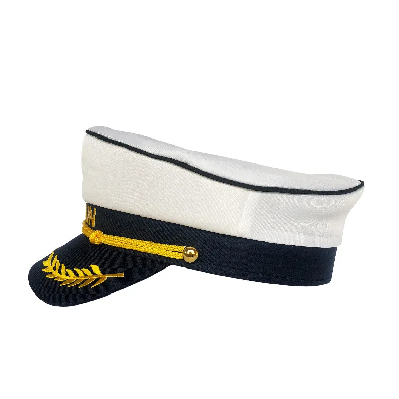 SH-1059 Striped Navy Captain Hat Cap Polyester Party Costume