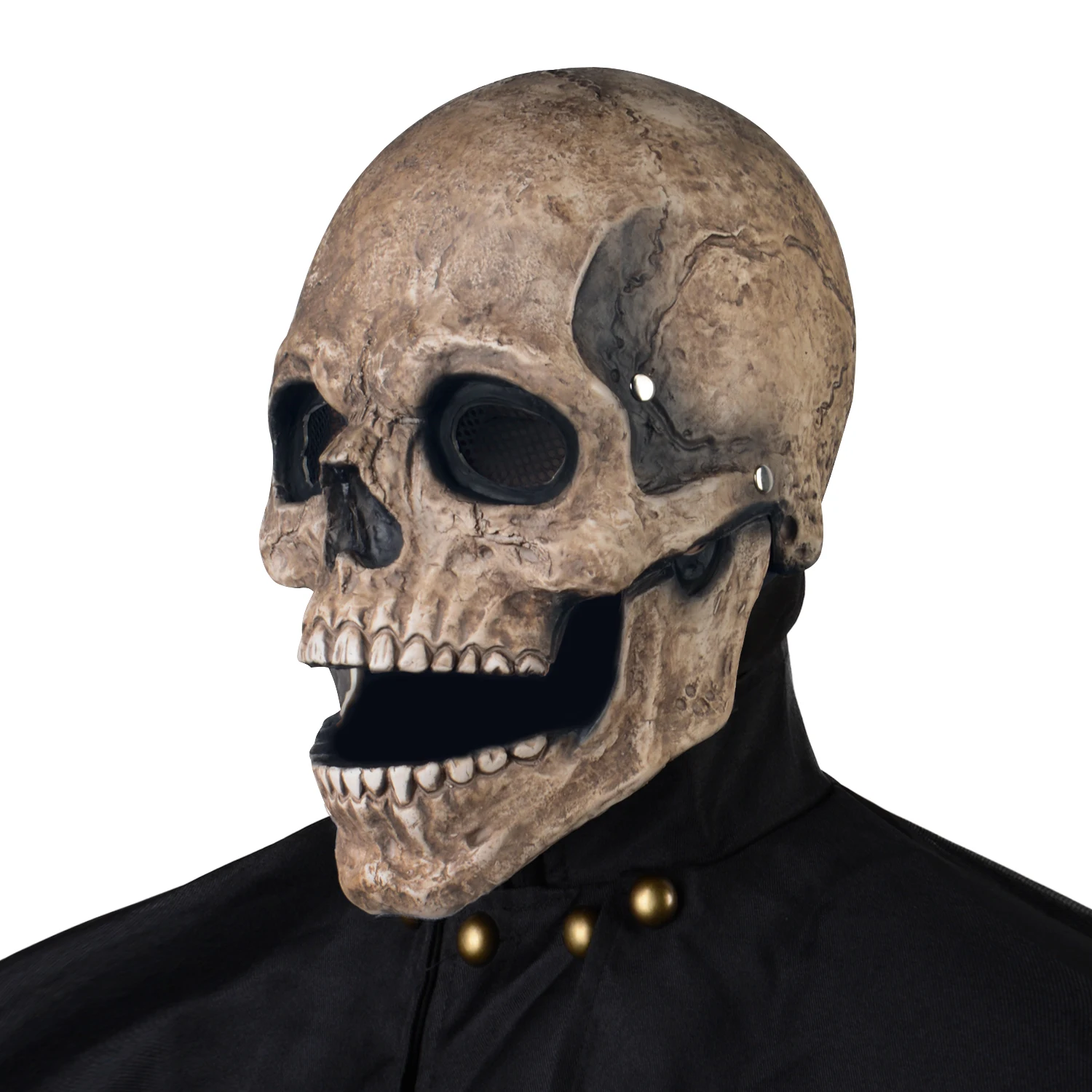 Masque De Crâne D'épouvantail En Latex – Réaliste Et Léger – Pour Halloween, Fêtes Masquées Et Cosplay