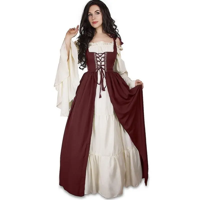 open lace back dress Girls Renaissance Princess Costume, Size: Child Medium main image 0