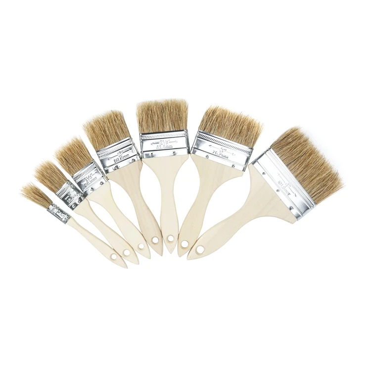 Premium Bulk Paint Brush With Wooden Handle Painting Flat Paint Brush