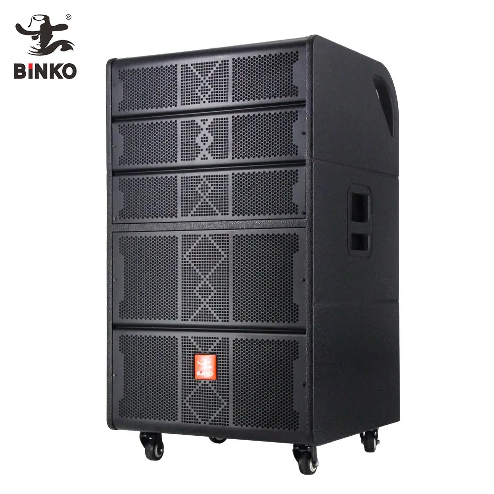 Commercial 500w Speaker Double 15 Inch Powered Line Array Speaker Active  Pro Sound System U-wireless MIC High Quality