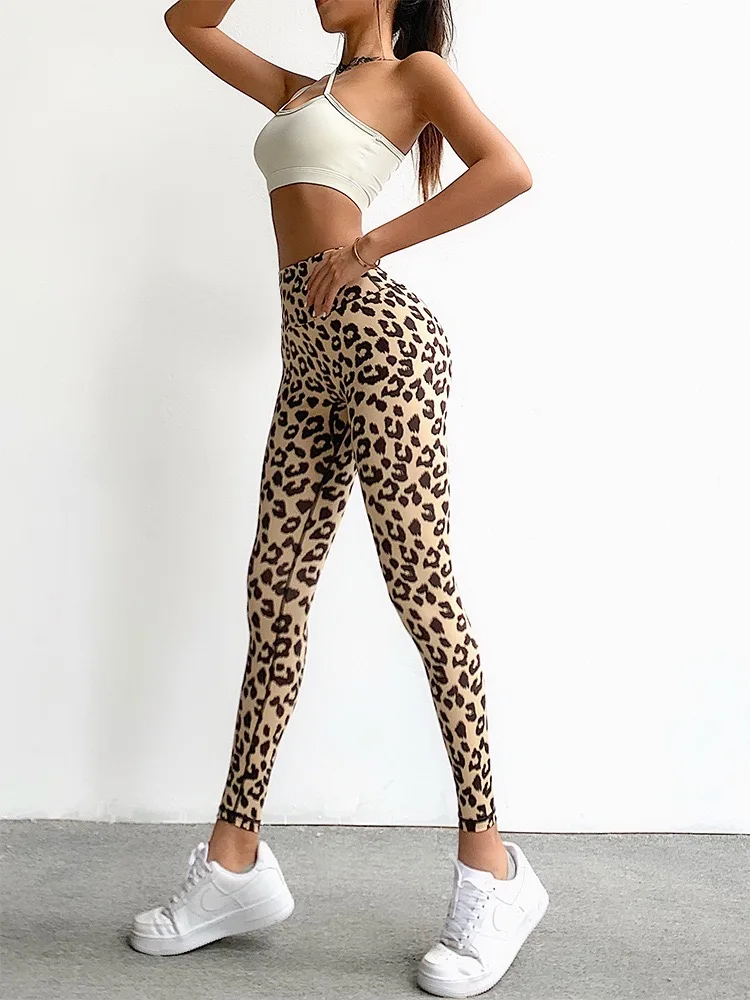 Hot Selling Leopard Print Yoga High 