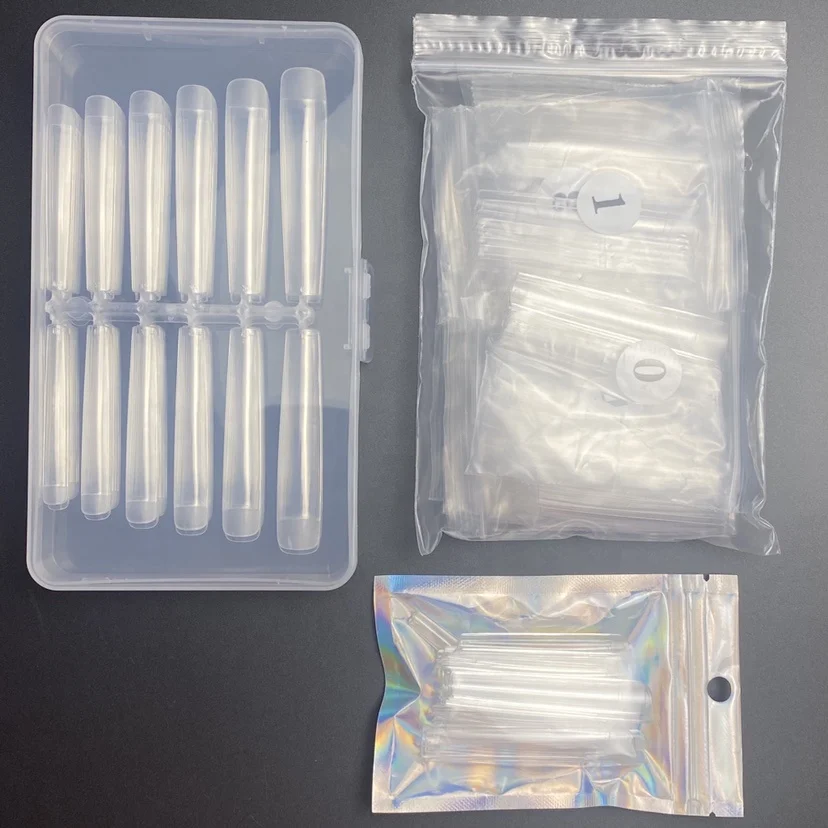 Extra Long 6XL 10XL Long Ballet False Nail Full Cover Clear/Natural Stiletto Press on Tips Xxxxxl Square Nail Tips Full Cover