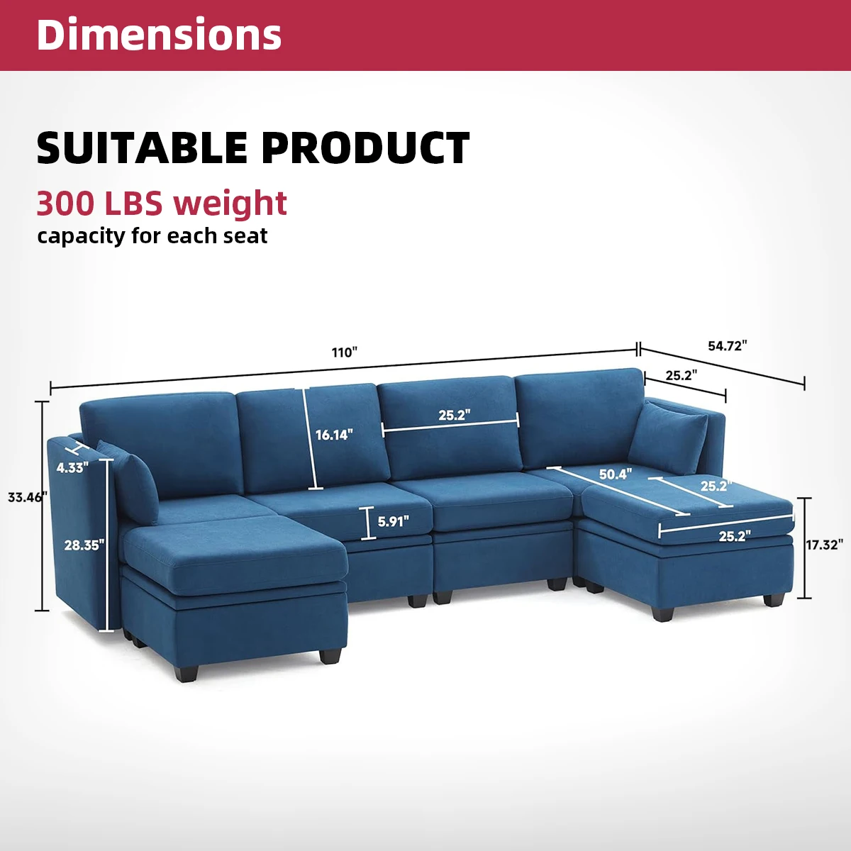 Convertible Sectional Sofa Modular Sofa 9 Seat Couches With Memory Foam