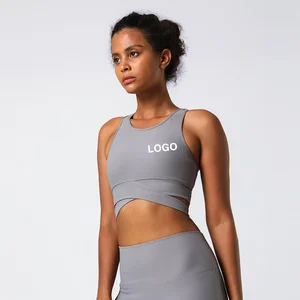 Wholesale Manufacturers Custom Fitness Yoga Wear Gym Fitness High Impact Backless Bra Tops Sports Bra