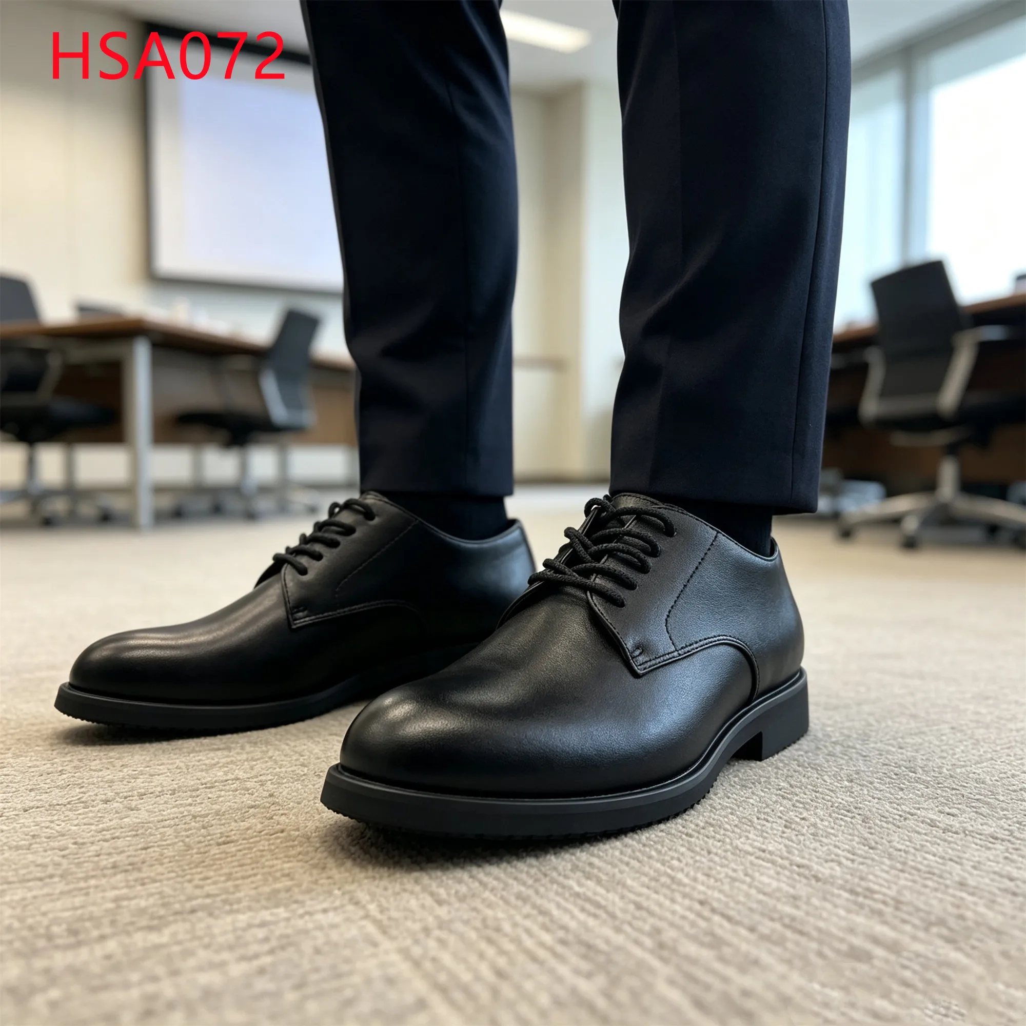 LXG,Product Launch Anti-odor&tired Hua Singh Men Leather Shoes Museum Visit Lace-up Exquisite Leather Uniform Shoes HSA072