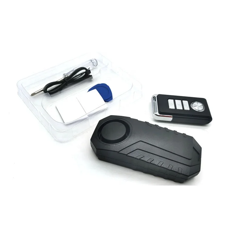 113dB Elektrischer Fahrradalarm Drahtloser Vibrations-Bewegungssensor  Wasserdichter Motorradalarm mit Fernbedienung