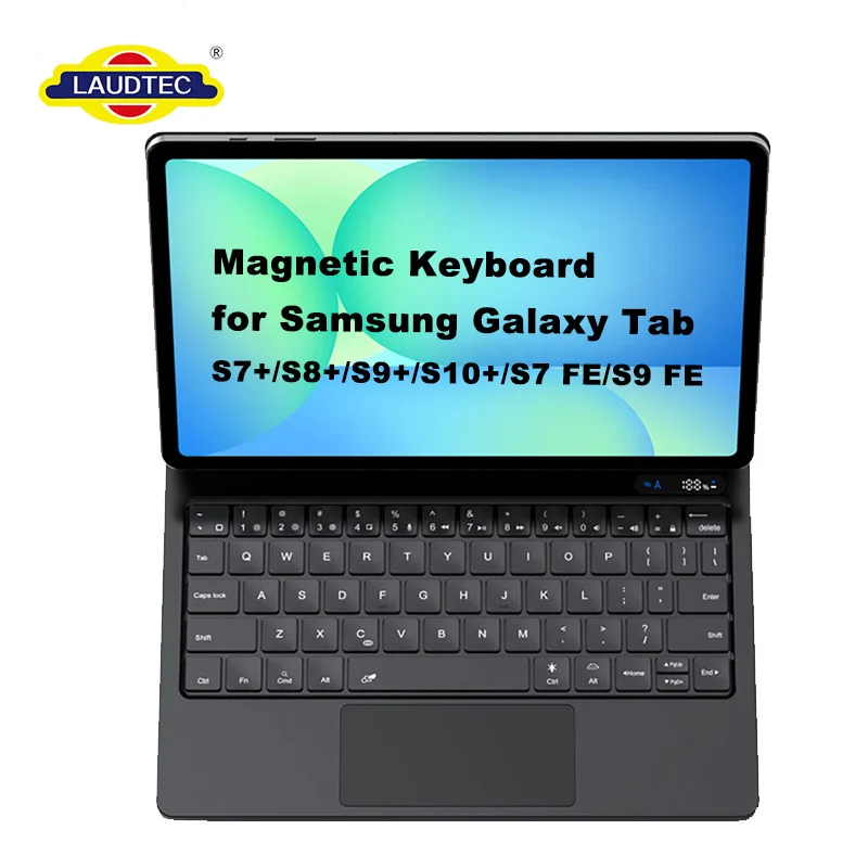 Wholesale BT Magnetic Magic Keyboard Scissor Keys with Digital Power Display for Samsung Galaxy Tab S7+/S8+/S9+/S10+/S7 FE/S9 FE
