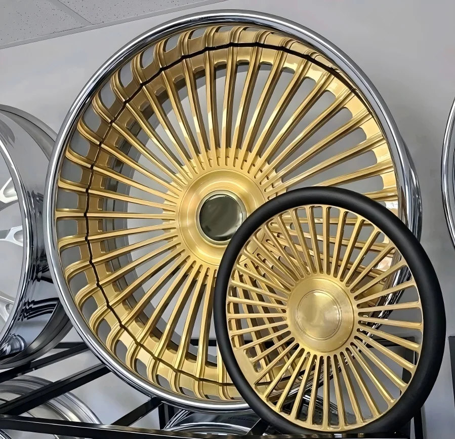 Rcsr Custom Deep Dish 22 24 26 28INCH Forged Wheels Big Lip Wheels 5x115 5x127 Chrome Brushed Rims