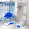Burbujas de agua de rosa azul