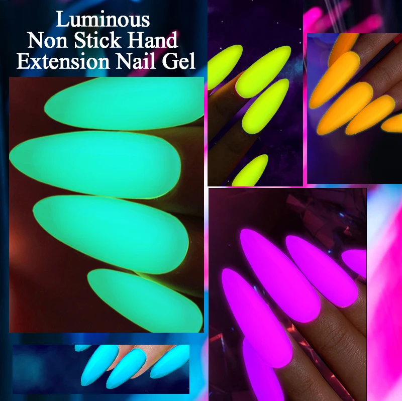 15ml Non-stick luminous Hand Extension Nail Art Gel Solid Carving Flower Take Shaped UV Polish Gel Non Stick Hand Extension Gel factory