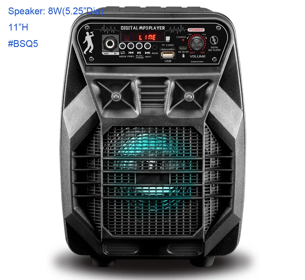 2020 беспроводной динамик со светодиодной подсветкой, музыкальная система с поддержкой USB, FM, караоке