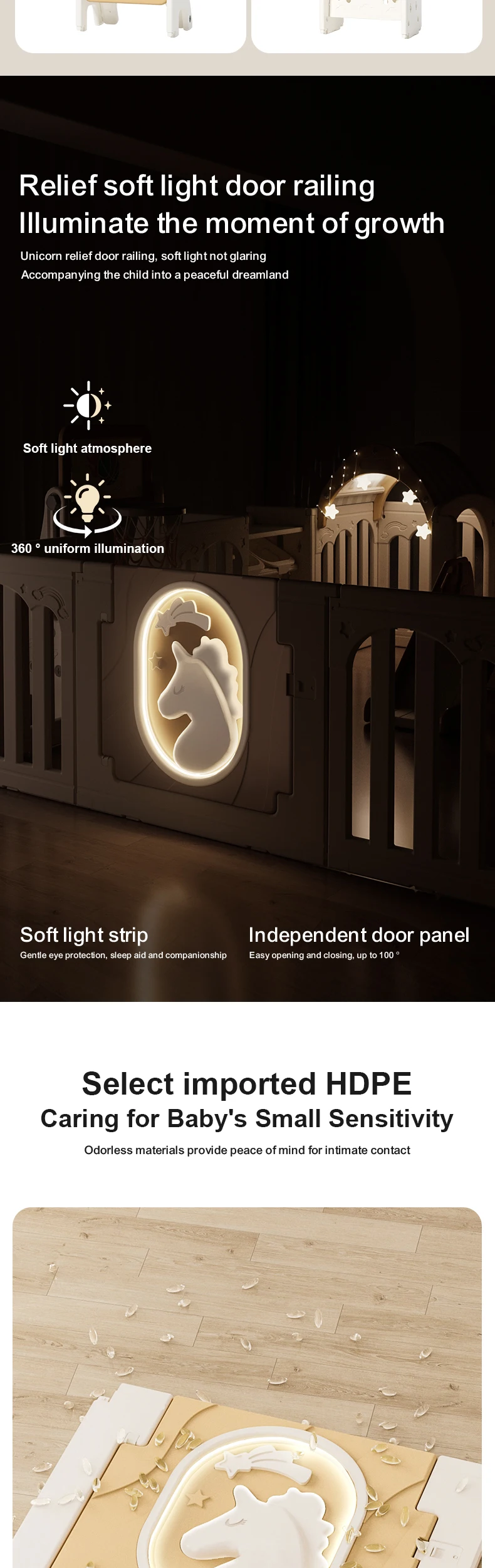 Feelkids Tianma Children Plastic square Indoor with Gate Folding Play Yard Large Acrylic Safety Fence for Baby Kids' Playpens supplier