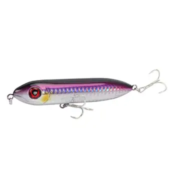 Floating Stainless Steel Artificial Hard Bait 96mm/12.2g Long-Cast Pencil Topwater Lure With Hooks for Snakehead Bass PE017 – Popper – view 4