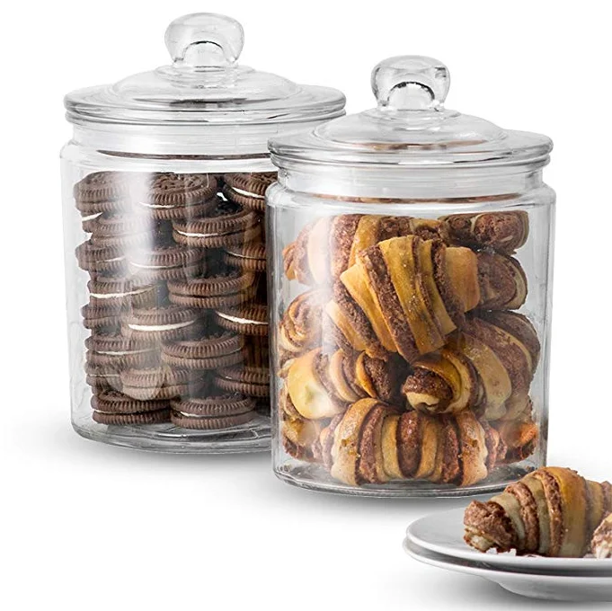 30 oz Round Shaped Storage Food Jar for Cookie Storage & Preservation