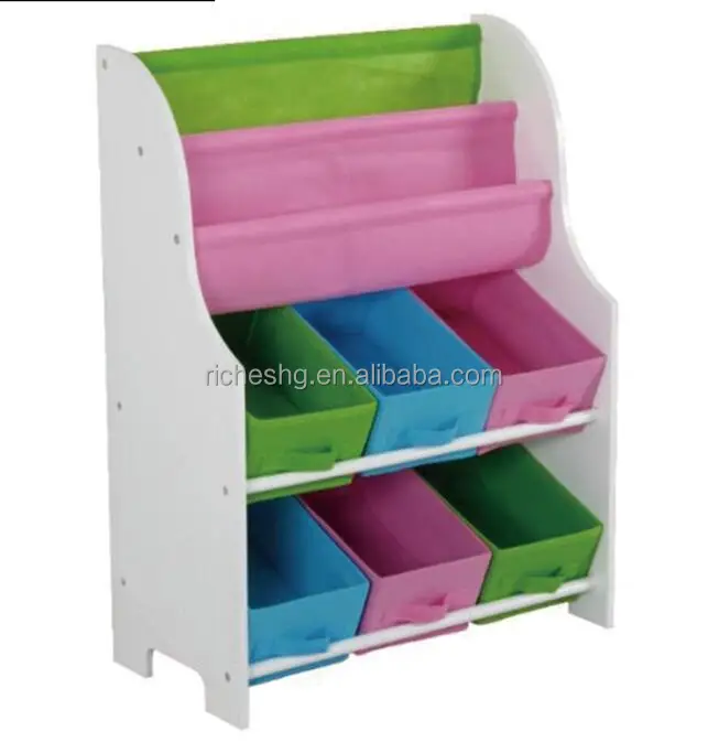 Детские книги держатель и полки с 6 бункеры