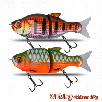 Lure Slow-Sinking 110mm 37g Multi-Section Overturned Hook Freshwater Hard Bait Bass Simulation Bait – Hard Lure – view 2