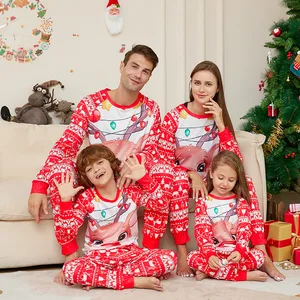 New Christmas Santa Print Fashion Pajamas Matching Set for Parents and Children