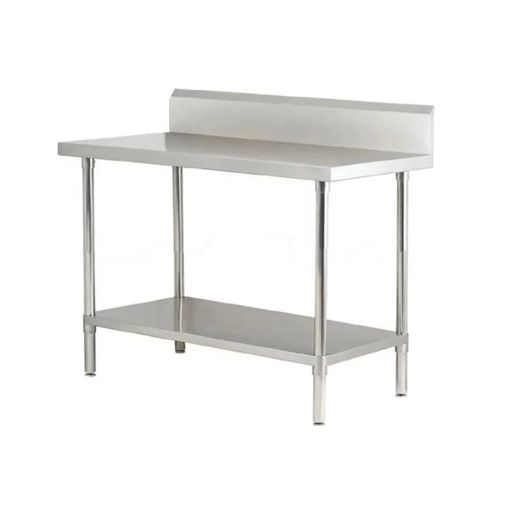 Durable stainless steel workbench for food factory applications