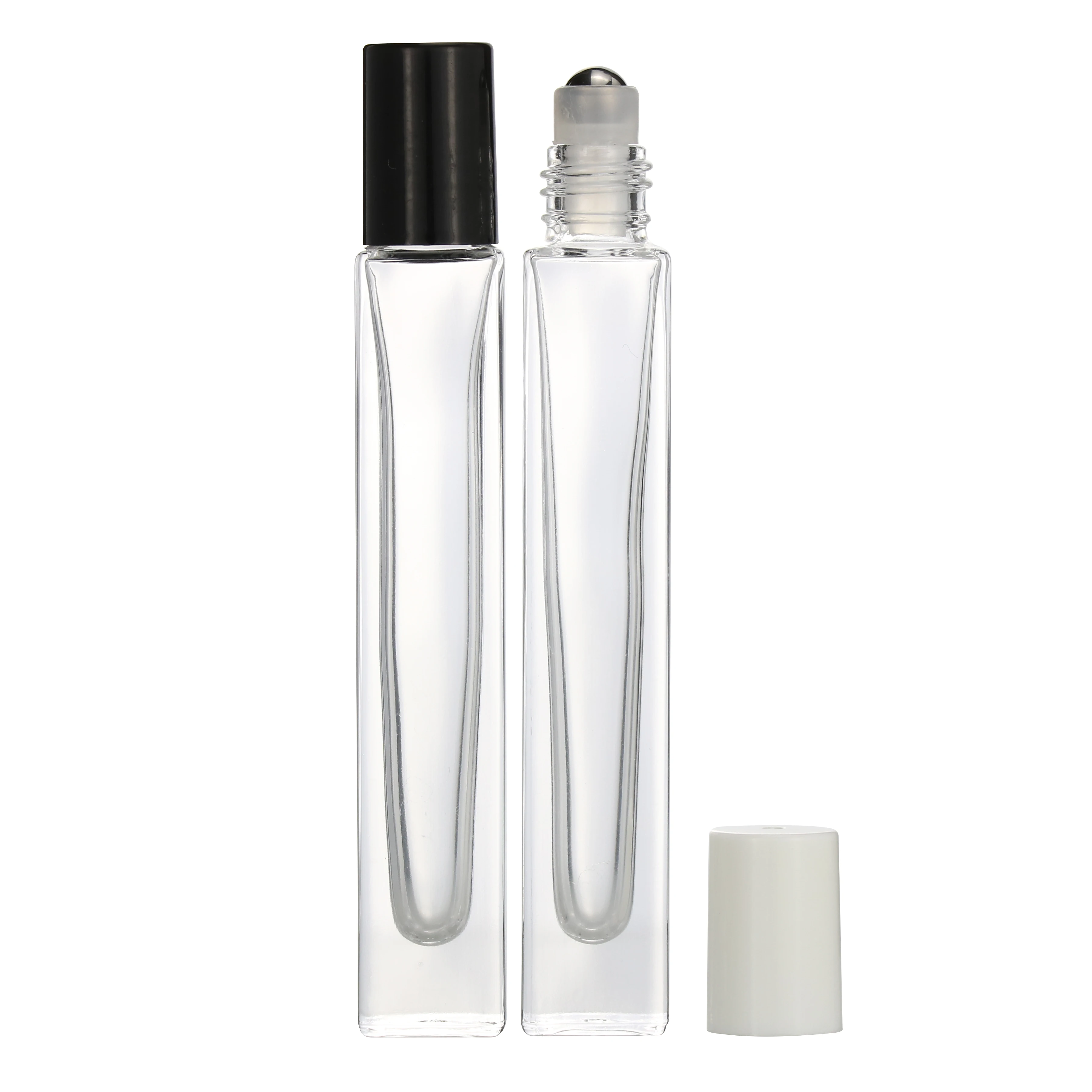 Transparent black glass perfume bottle 50ml 100ml flat square bayonet men's fragrance  bottle cosmetic spray empty bottle - AliExpress