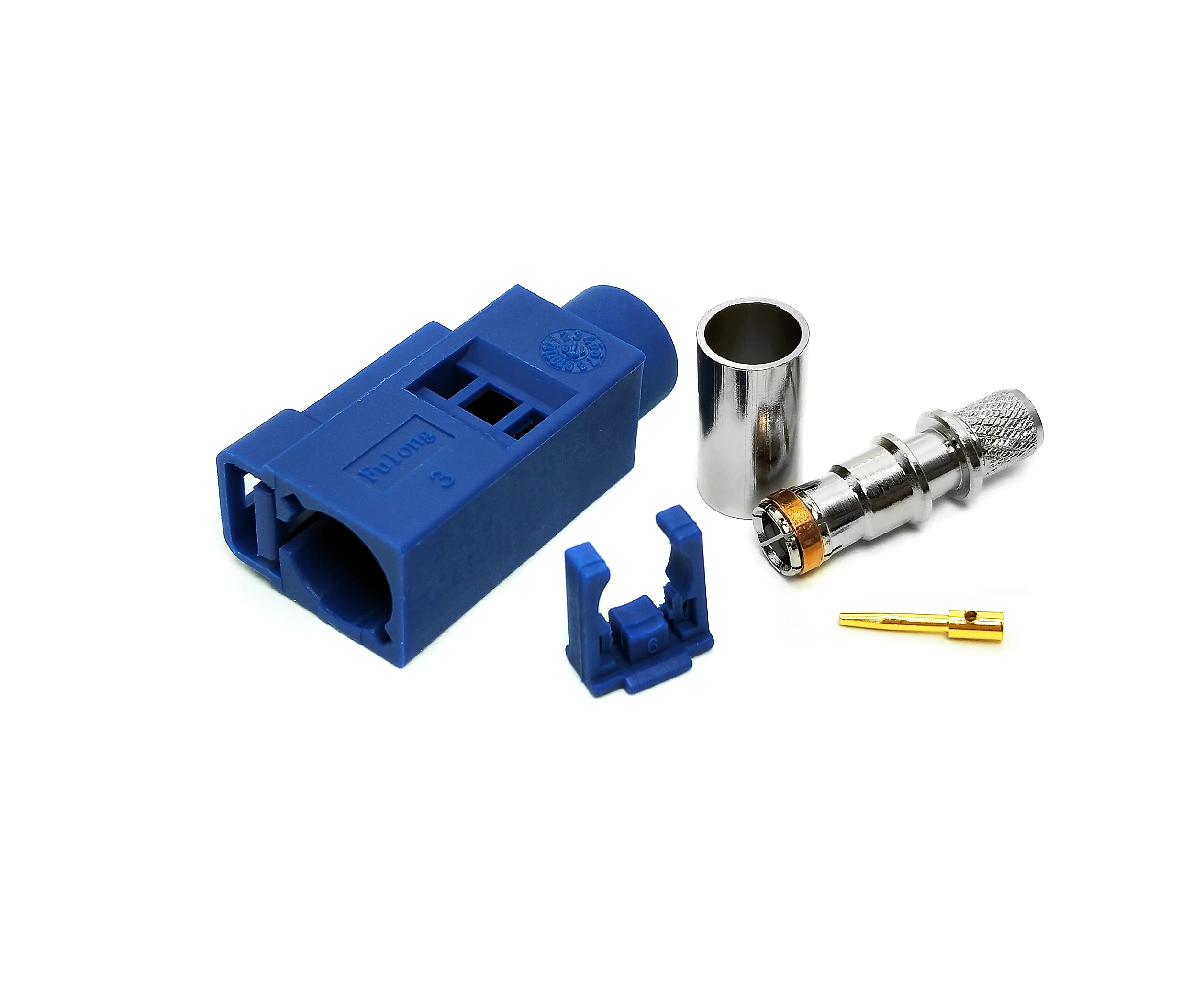 RF Coaxial SMB Female Jack blue fakra Crimp Straight Connector for rg58  Cable Fakra details