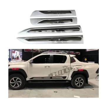 YBJ car parts DOOR moulding black for Hilux revo rocco 2015-2021 Door trim car door PICKUP 4X4 Protective Cover Sills