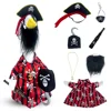 ensemble capitaine pirate rouge-7 pièces