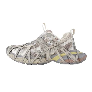 Men Women Summer 10th Generation 3XL Dad Shoes Laces Golden champagne Color Cowhide Mesh Upper Thick Sole Exercise