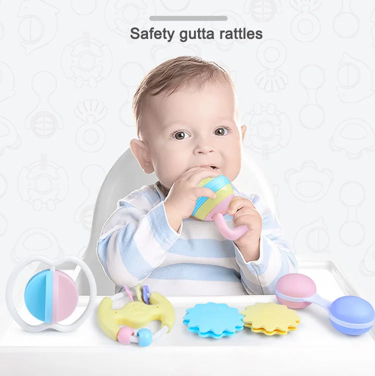 Разные формы, игрушки-колокольчики для звонков, Набор детских погремушек, силиконовые пластиковые погремушки для прорезывания зубов, игрушки для младенцев, подарок