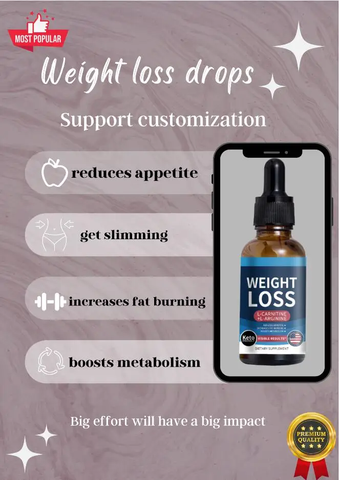Private Label Diet Drops For Fat Loss Natural Detox Weight Loss Drops