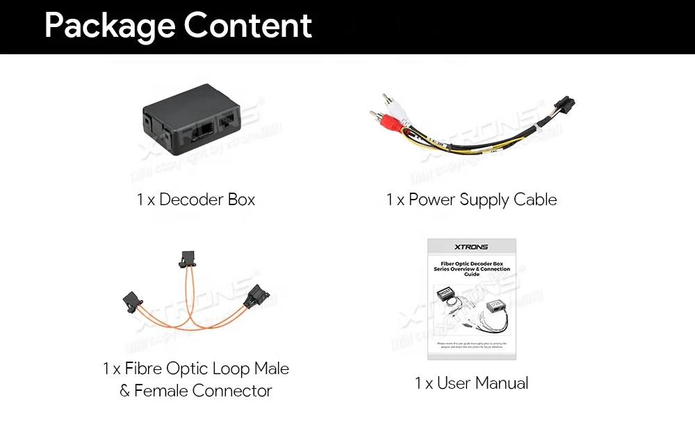 XTRONS ACFOBE65 Fiber Optic MOST25 Decoder Box for BMW 5 Series