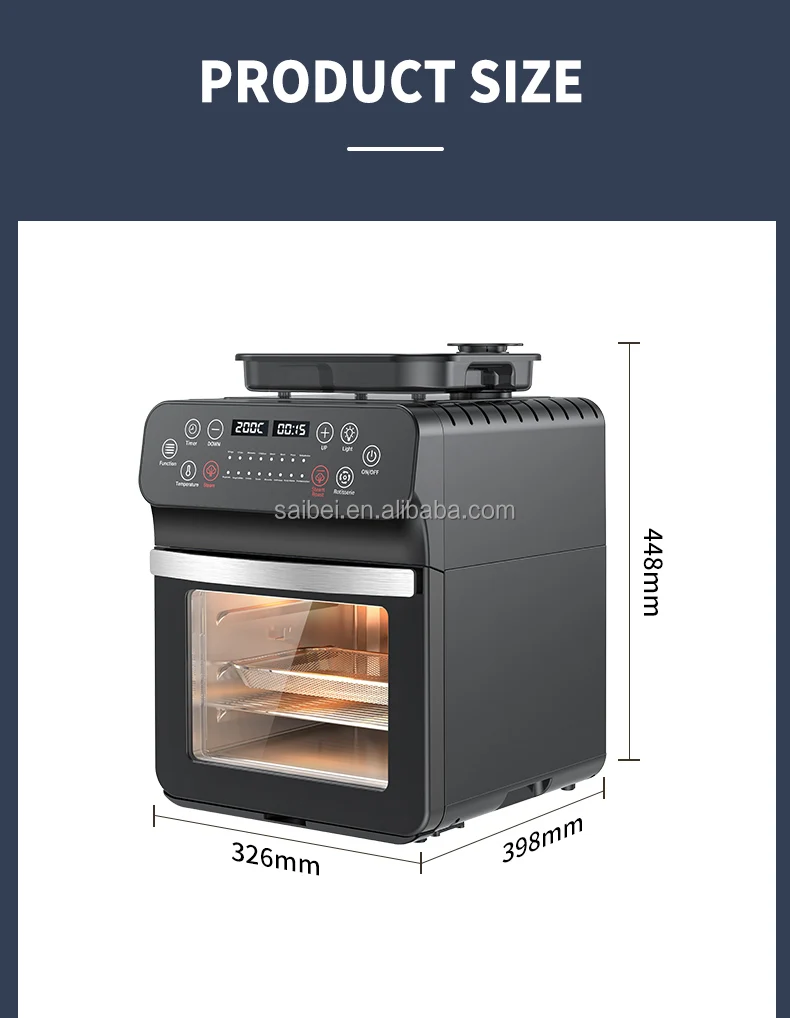 15l 3 Layers 16 Menus Steam Fryers 1700w Steam Air Fryer Oven Domestic Steam Air Fryer With
