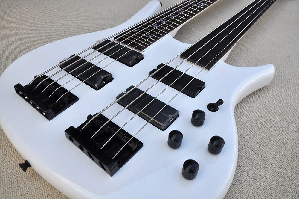 Flyoungダブルネック45弦エレクトリックベースギター
