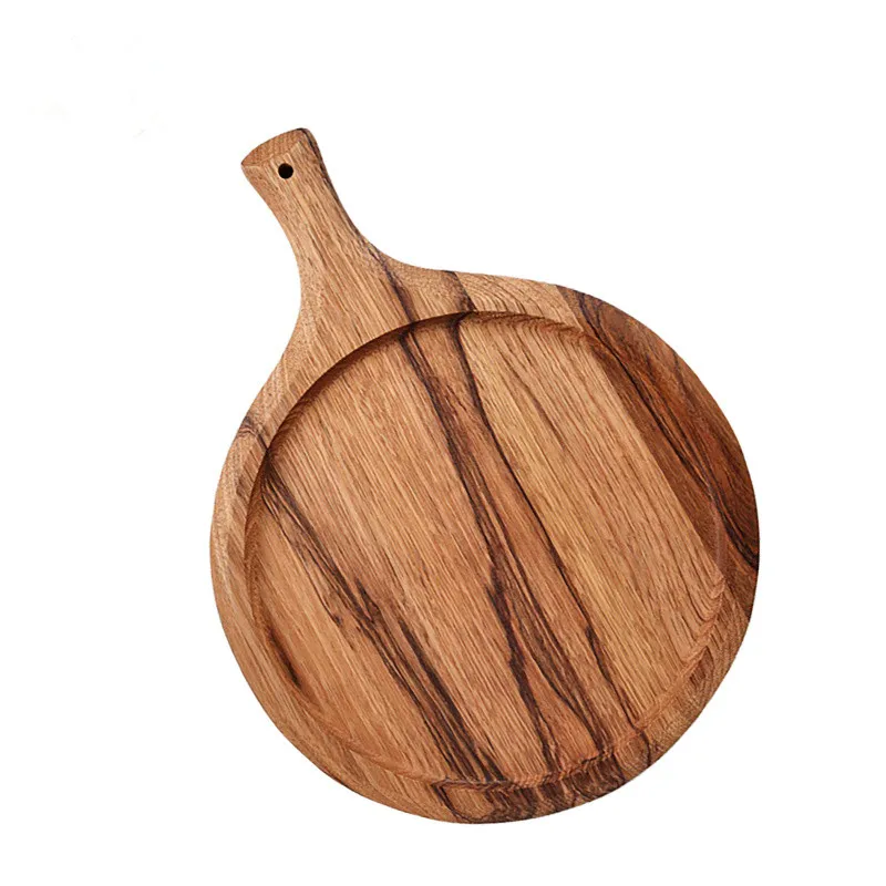 Kitchen Zone Bamboo Pizza Peel, Durable Wooden Pizza Board with Handle to  Use as Serving Tray, Cutting Board