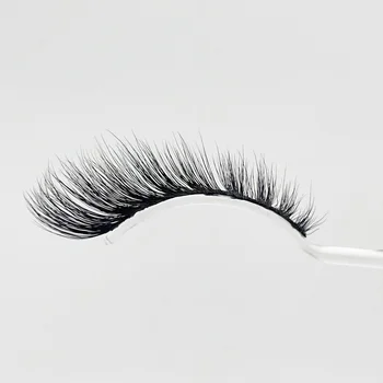 qingdao full strip faux mink cat eye lashes 15-20 mm wholesale private label logo fluffy eyelashes eyes lashes set