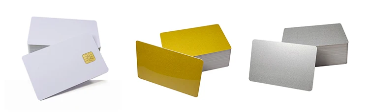 Custom printabler professional 0.45mm pvc inkjet silver/white plastic blank chip cards with magnetic stripe