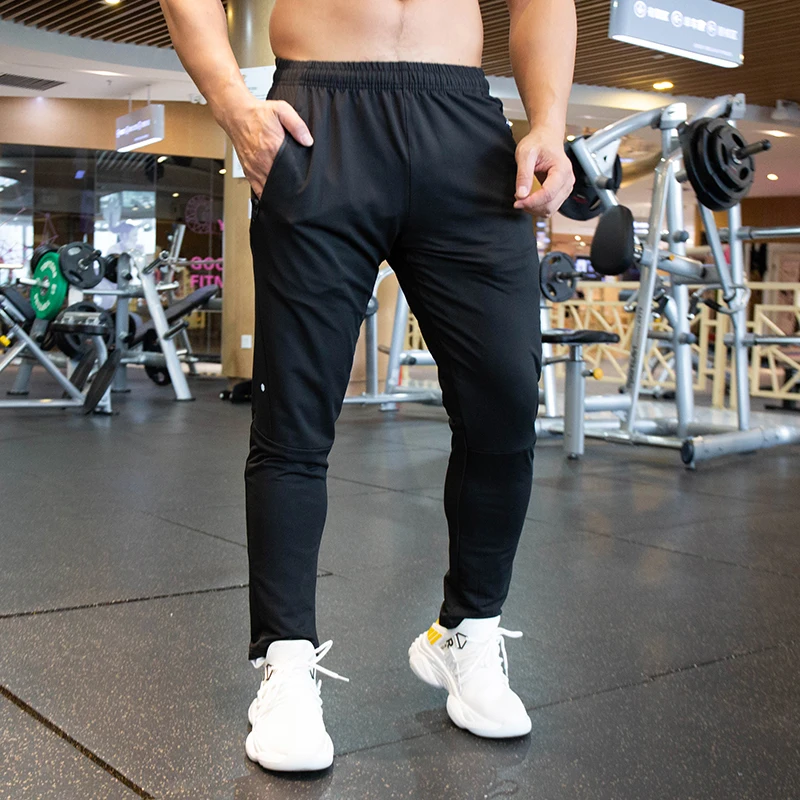 Men's Casual Slim Fit Workout Bodybuilding Sweatpants Gym Track Pants With  Zipper Pocket
