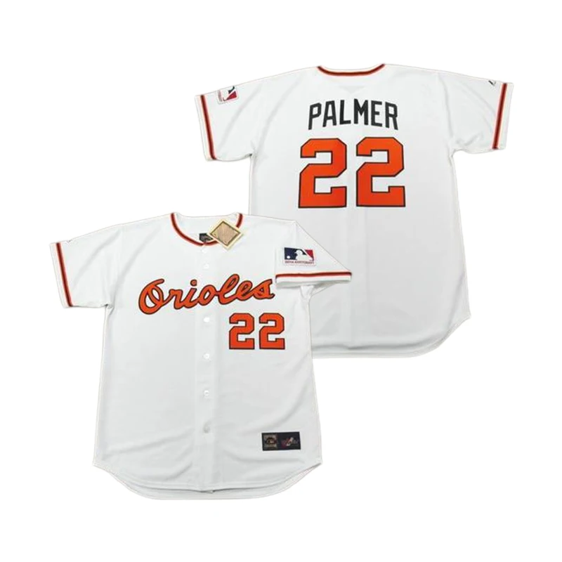 Baltimore Orioles Number 22 Jim Palmer Baseball Jersey Breathable