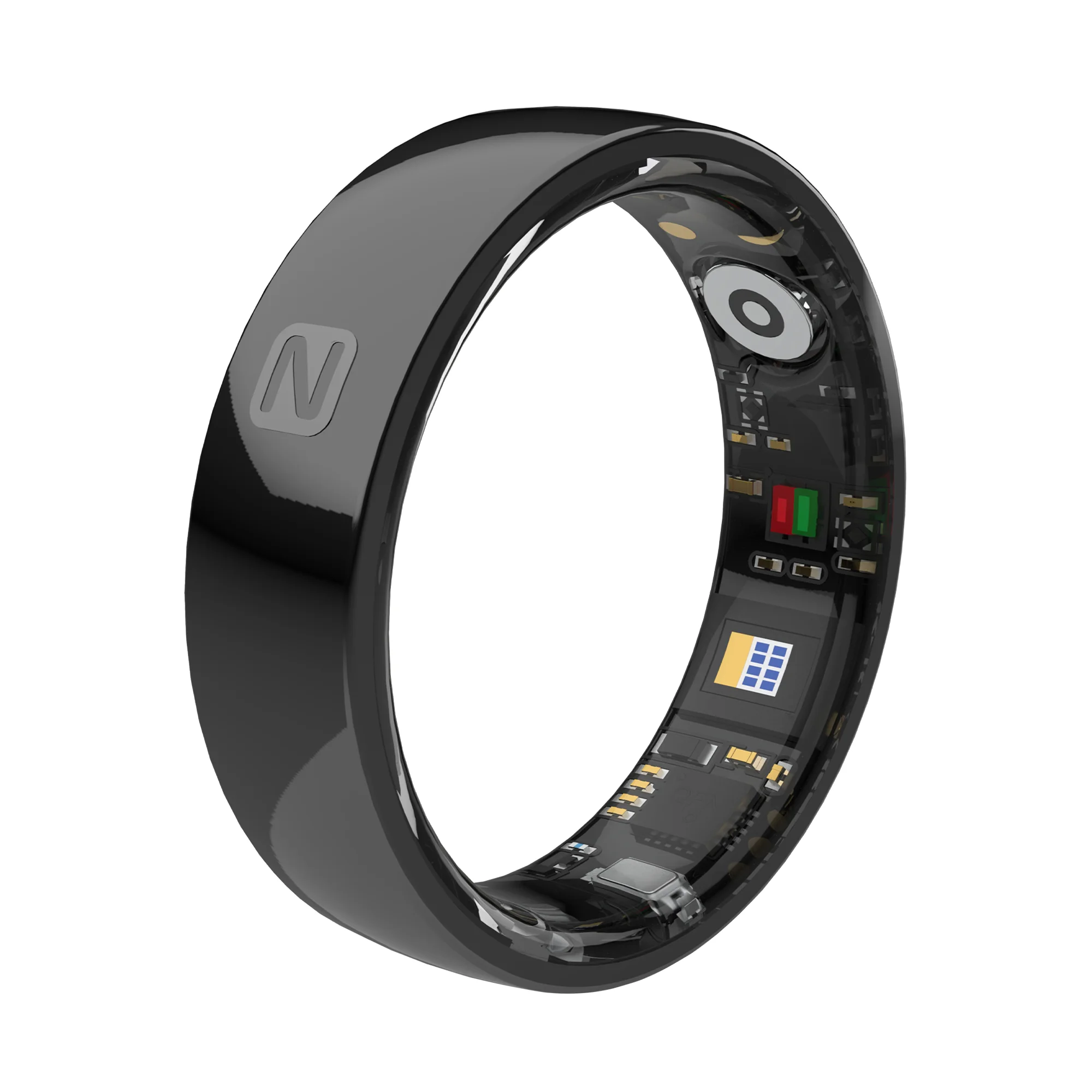 Custom NFC Smart Ring IP68 Waterproof Stainless Steel RFID Heart Rate Skin Temperature Monitor for Men Women