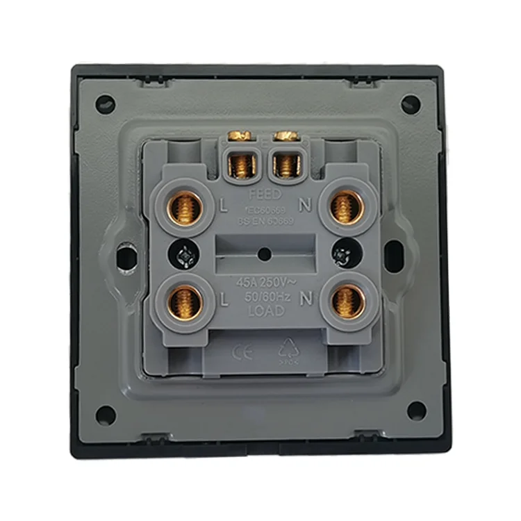 VNX New Design UK Standard Silver Color 45A Air Conditioner Wall Switch for Switch