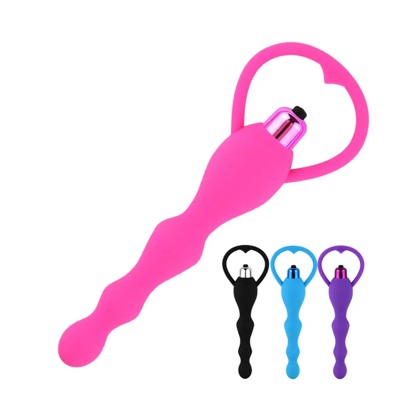 Sex Toys Anal Vibrator Sex Long Anal Plugs Beaded Erotic Toys Adult 