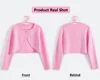 Pink Cropped Bolero Knit Cardigan