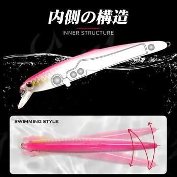 CHEERY Sale Stainless Steel Hard Baits Long-Casting Floating Minnows VMC Hooks Twitch-and-Pause Action Multiple Colors – Minnow – view 4