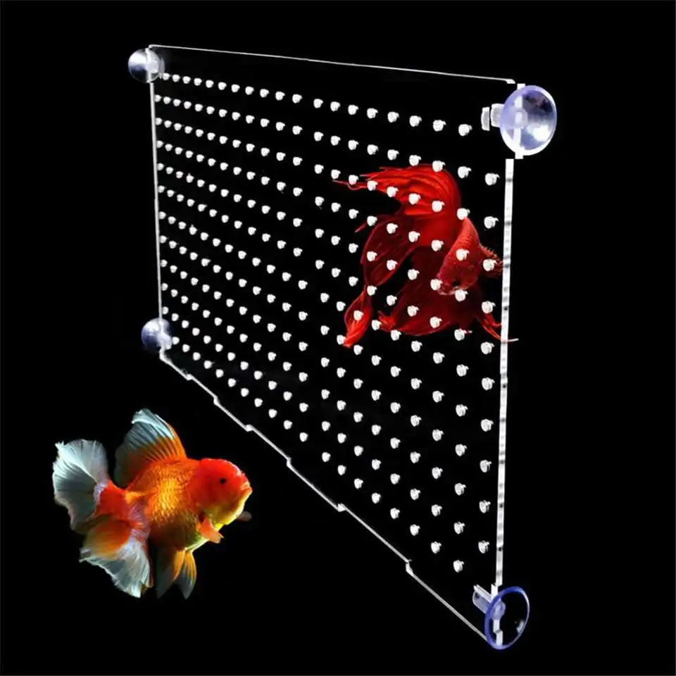 thumbnail image 2 of Suction Cup Fish Divider Crowye 4-Pack Fish Tank Divider Plates – Cuttable Plastic Grid With Suction Cups For Aquarium Separation (13x17.3") Aquarium Isolation Board For Mixed Breeding 2 of 11