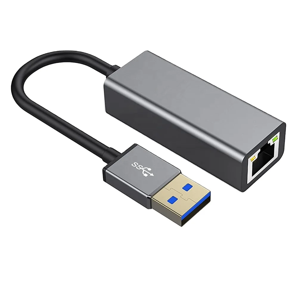 Лидер продаж, гигабитная сетевая карта из алюминиевого сплава RJ45 USB 3,0 к RJ45 Ethernet, поддержка сетевой карты USB 10/100/1000 Мбит/с
