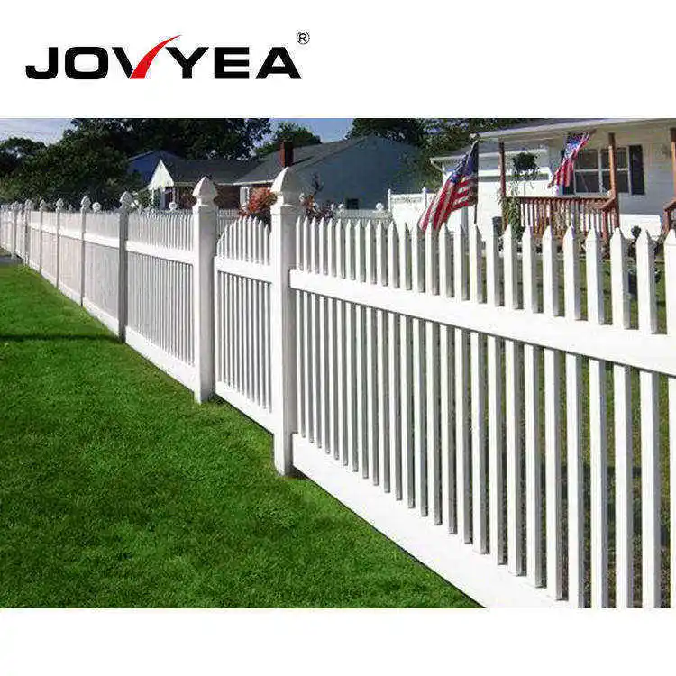 Economical DIY 4ft X 8ft PVC Customizable Plastic Vinyl Coated Garden PVC Picket Fence Fencing for House