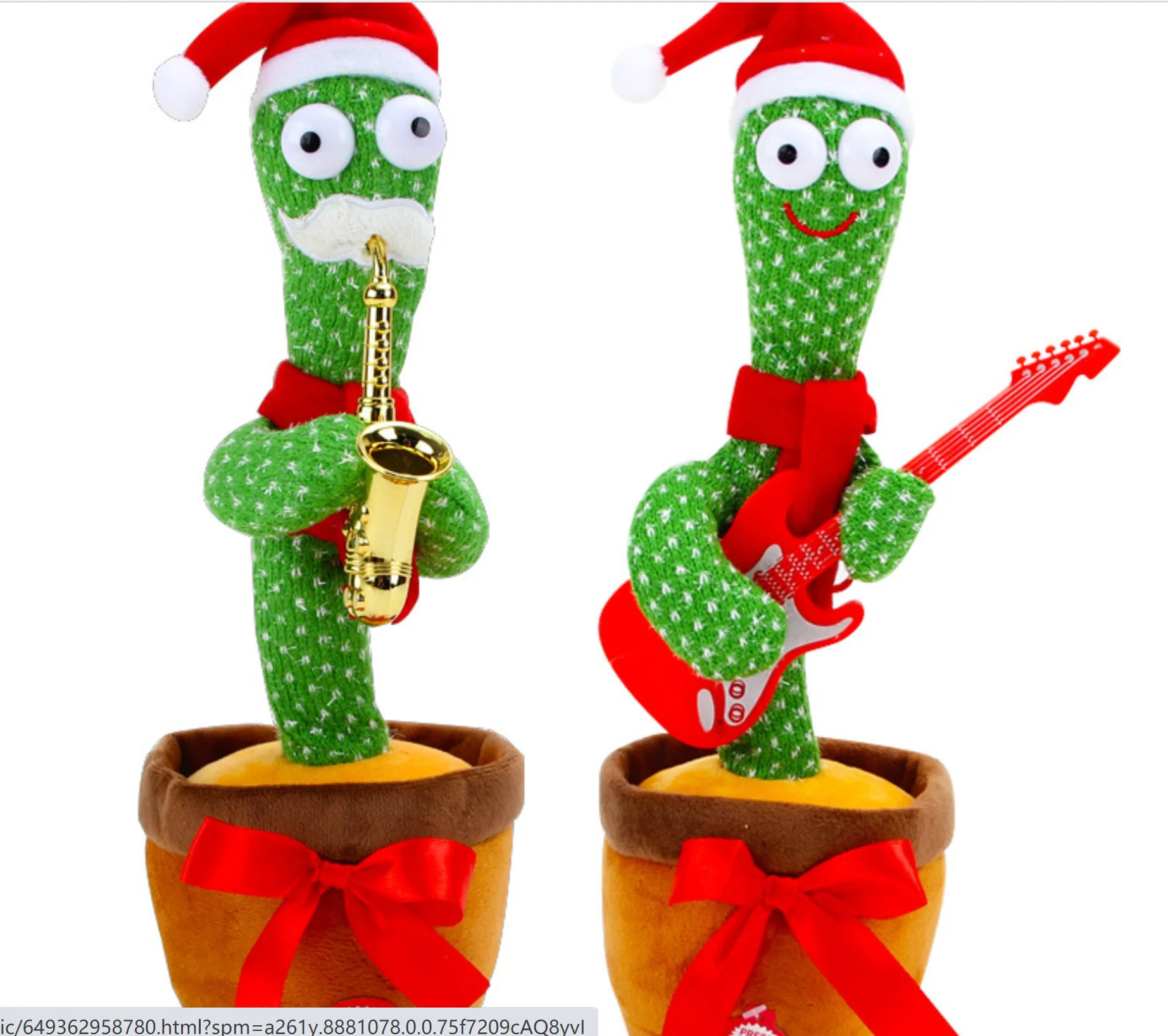 Рождественский танцующий кактус может говорить, петь и скручивать, очаровательные плюшевые игрушки